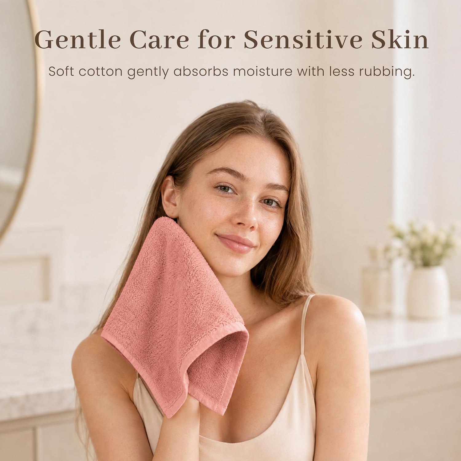 Detalle 2 de Konssy Maoquan-Xiezhuangjin 6-Pack Cotton Terry Face Cloths, 12 x 12 Inches