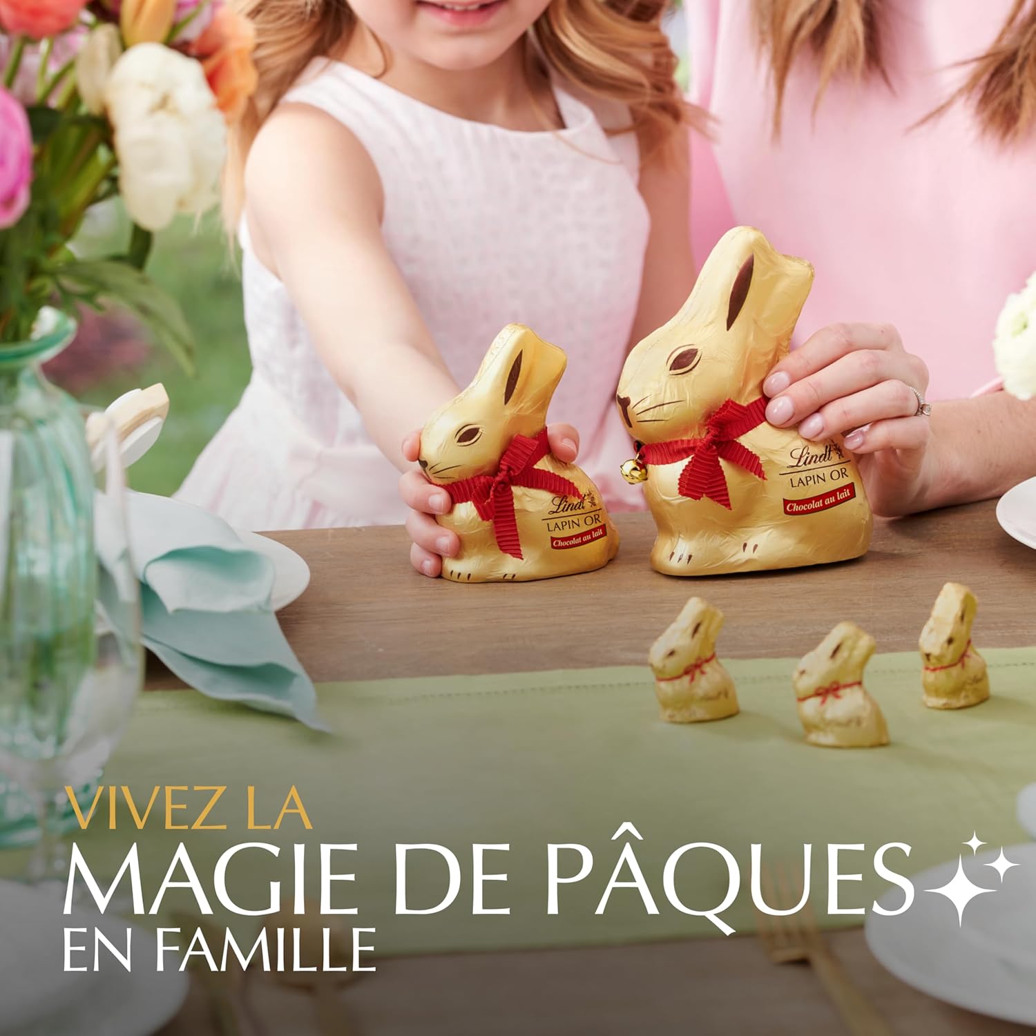 Detalle 2 de Lindt Mini-Moulages Lapin Or 700g 🍫
