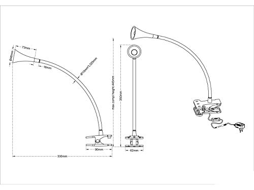 Thumbnail 2 de Reality Viper Foco Pinza Blanco 33 x 6,2 x 35 cm 📷