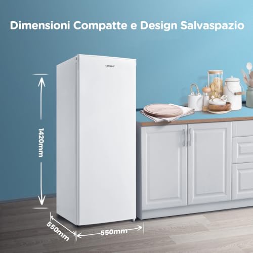 Detalle de COMFEE' RCU160WH2(E) Congelatore verticale 160L 4 stelle – Bianco