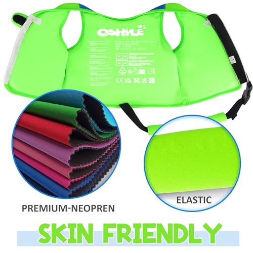 Thumbnail 4 de OSHYLE Chaleco de Natación de Neopreno para Niños (Azul, S) — Chaleco de aprendizaje con flotadores integrados
