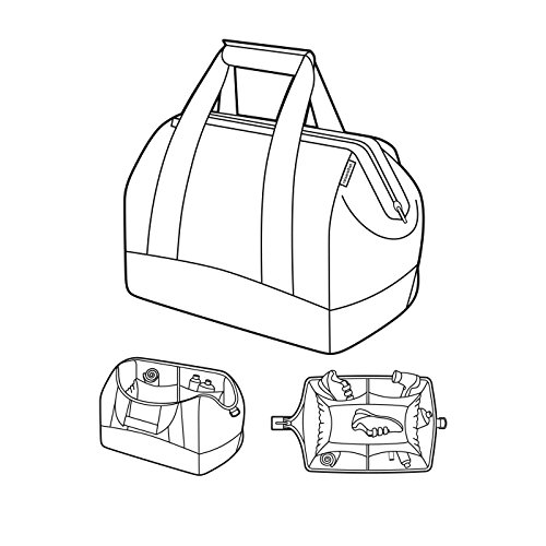 Detalle 1 de reisenthel Allrounder L in Twist Silber – Vielfältige Doktortasche für Reisen, Arbeit und Freizeit