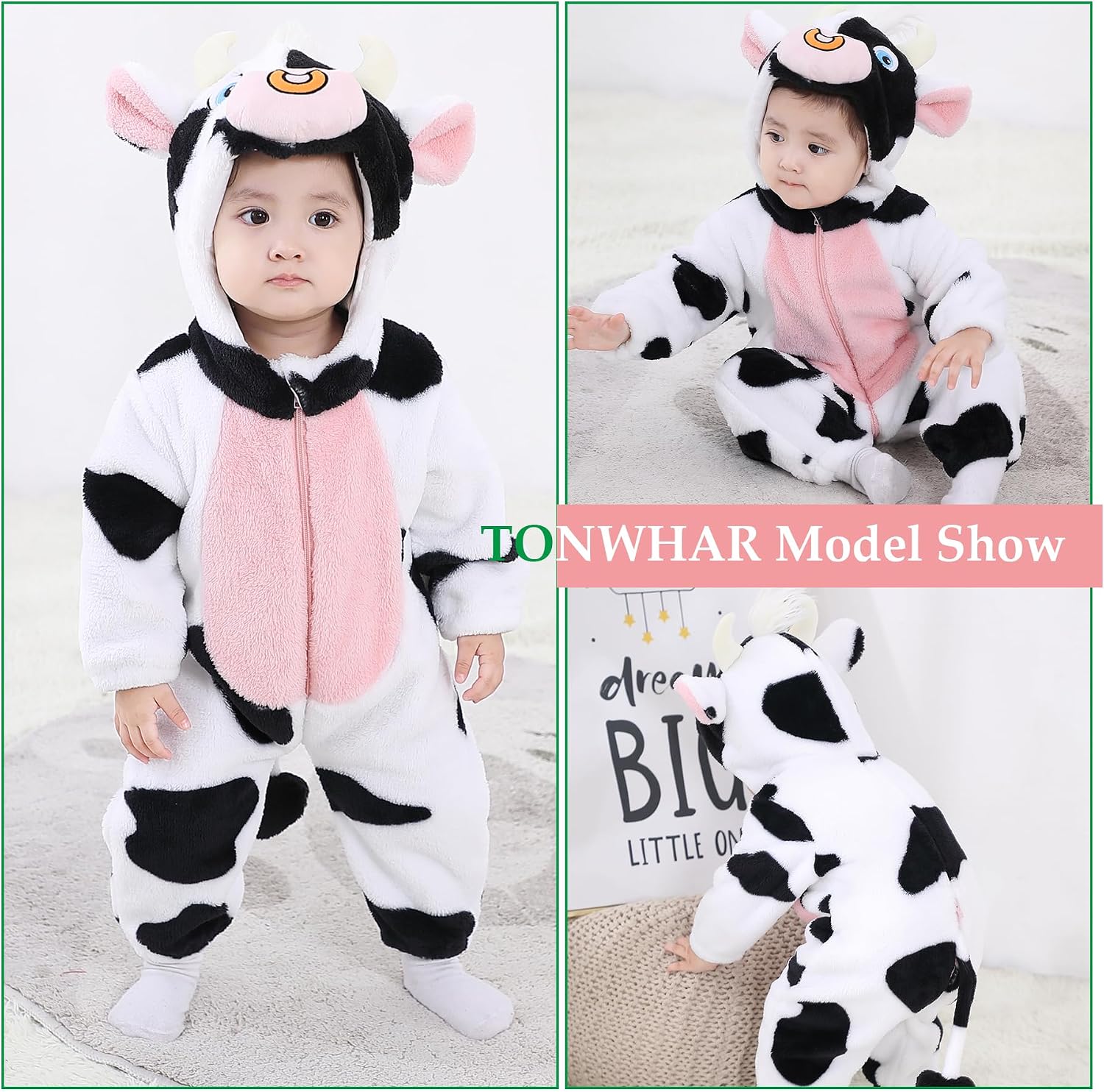 Detalle de TONWHAR Baby Animal Romper, Fleece