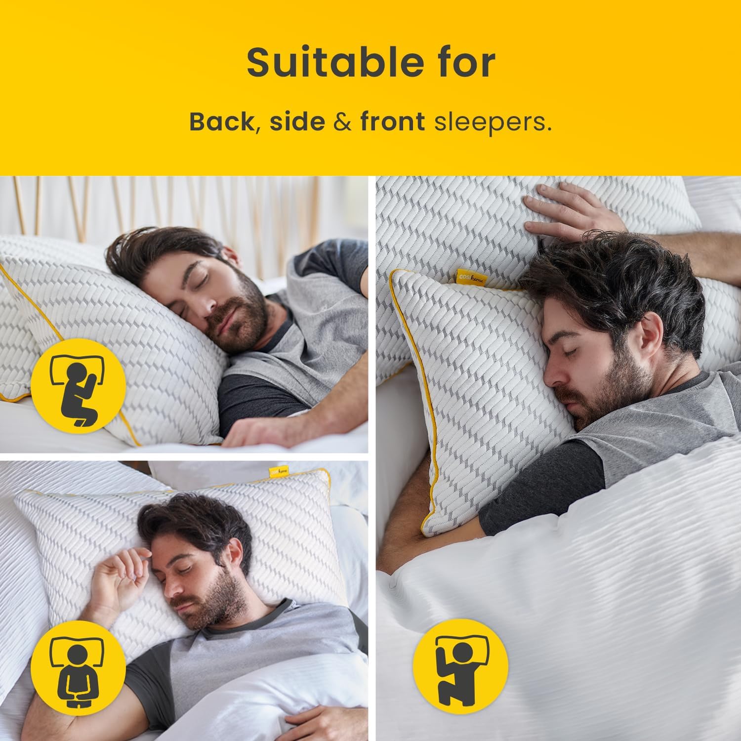 Thumbnail 4 de Cosi Home Luxury Memory Foam Pillow 71x45cm
