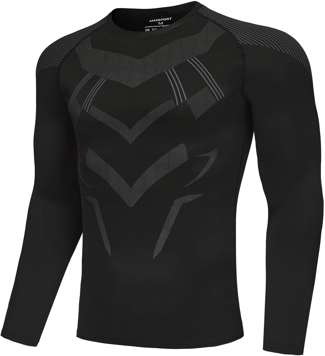 Detalle 2 de AMZSPORT Maglia Compressione Uomo termica manica lunga per running e palestra