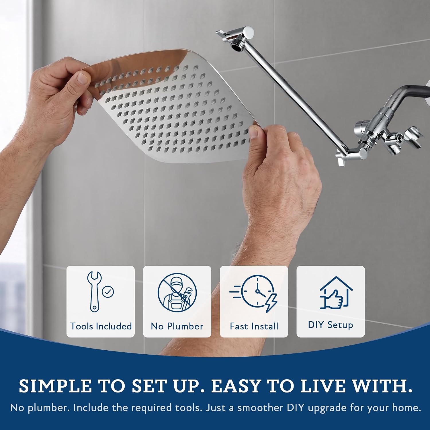 Thumbnail 6 de G-Promise 16 Inch Dual Square Shower Head