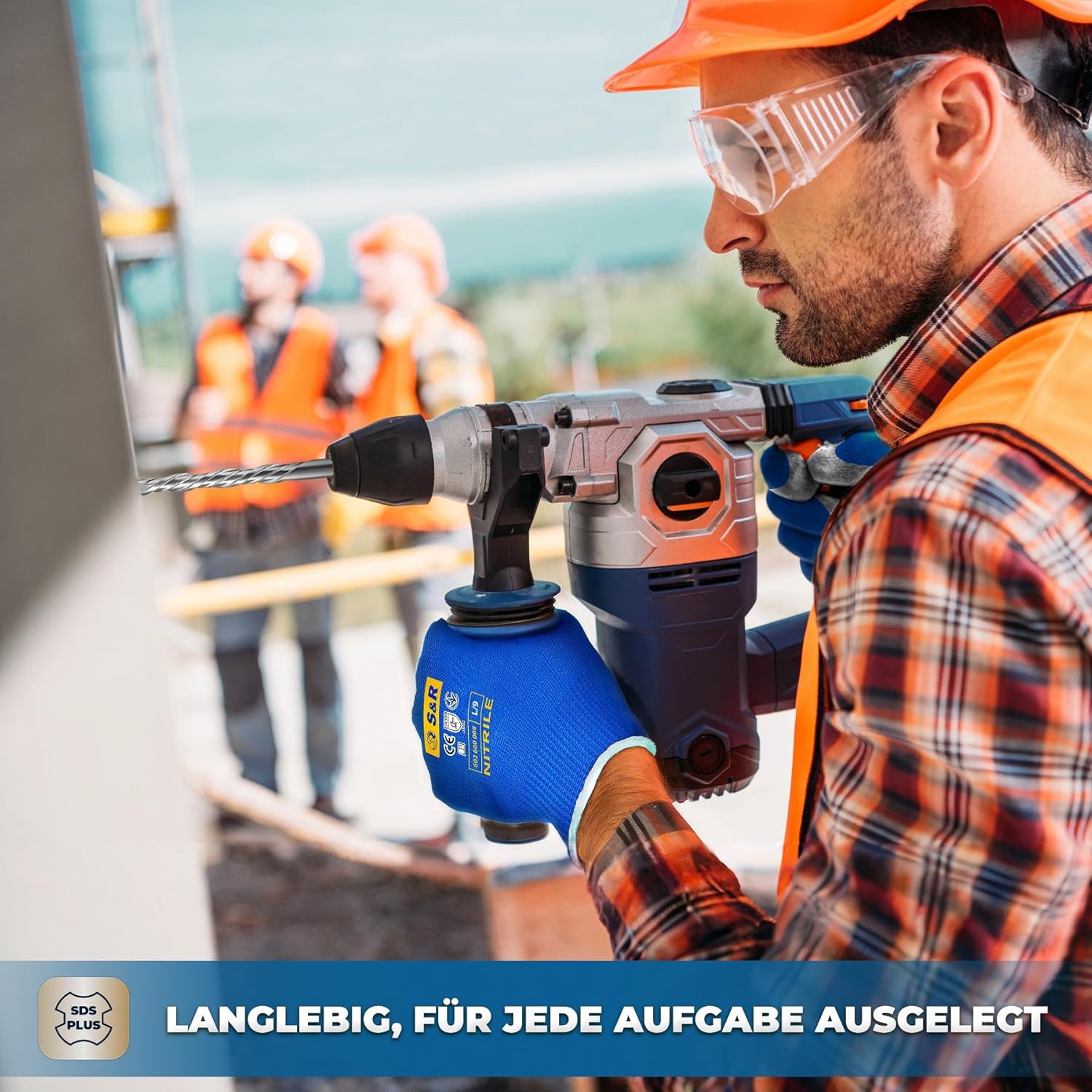 Thumbnail 6 de S&R Professional SDS Steinbohrer Set 7-tlg. (SDS plus) – Betonbohrer 4/5/6/8/10/12 mm für Stahlbeton, Stein & Mauerwerk