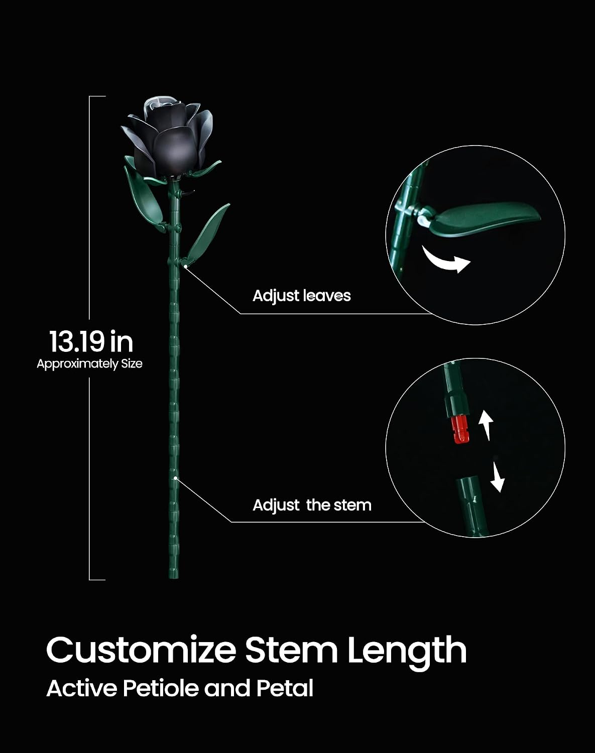 Thumbnail 4 de iATOM Black Rose Bouquet 12Pc 🌹