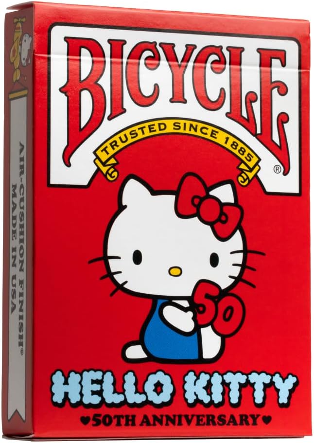 Detalle de Bicycle Hello Kitty baraja 50th Anniversary