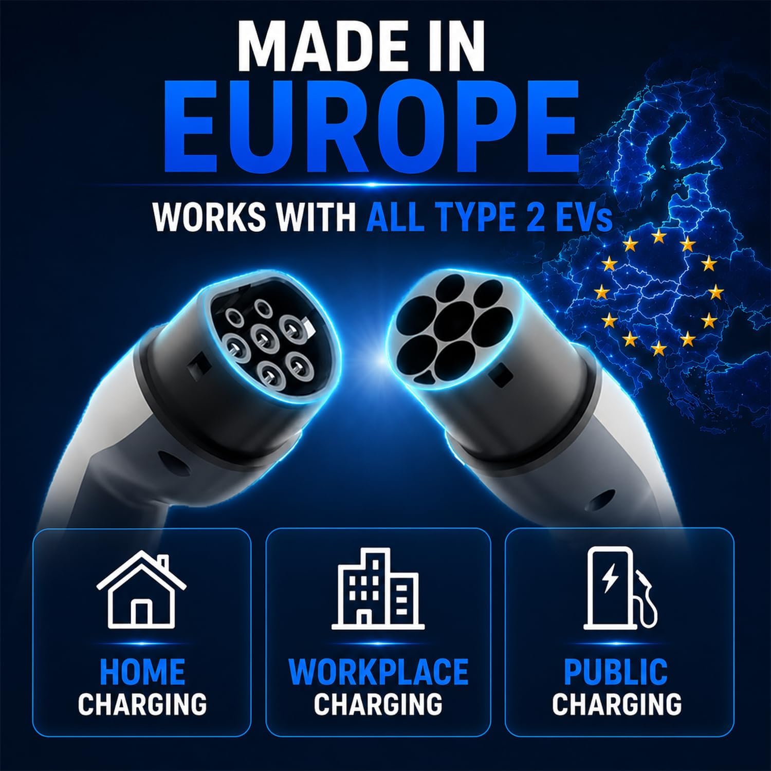 Thumbnail 1 de Type 2 charging cable 7.4kW 32A 10m