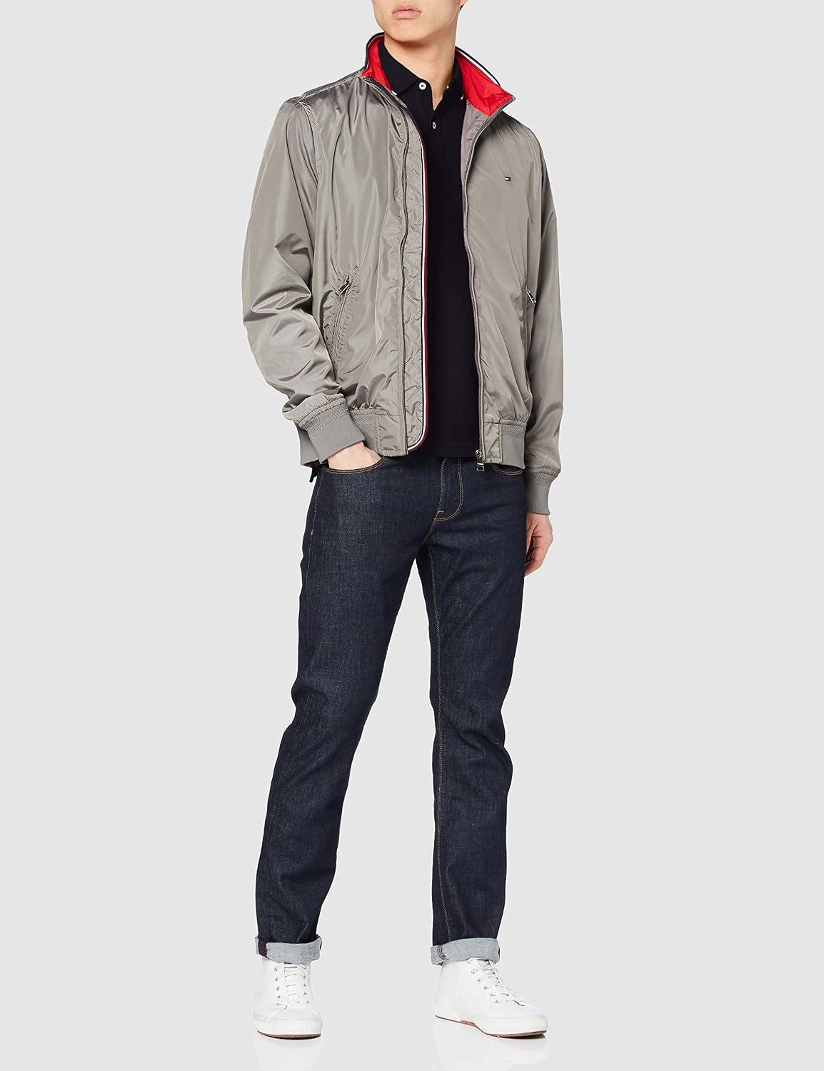 Detalle de Tommy Hilfiger Men's Core Tommy Tipped Slim Polo Mw0mw13080 S/S Polo