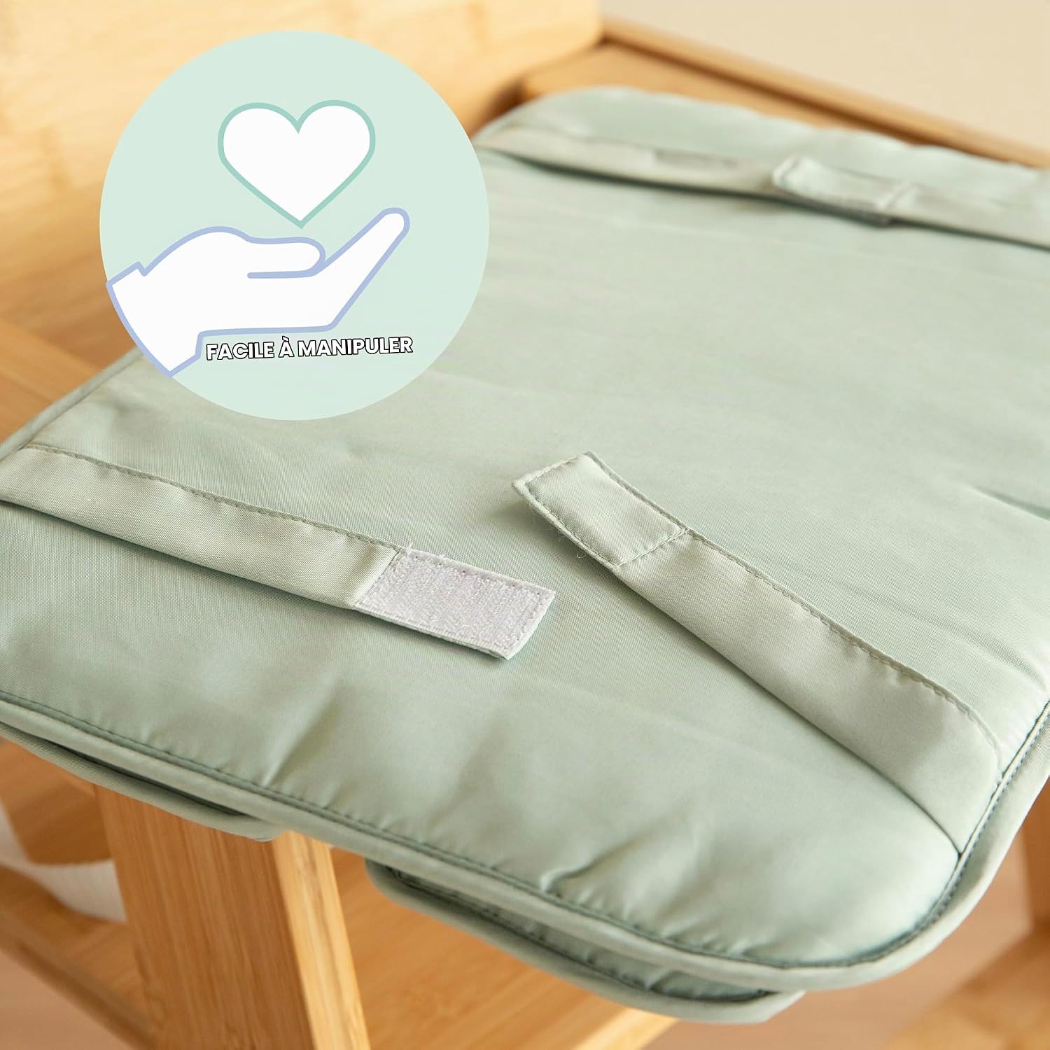 Detalle de roba Style 318053V241 zitverkleiner voor Nature Up, tweedelig en wasbaar, Frosty Green