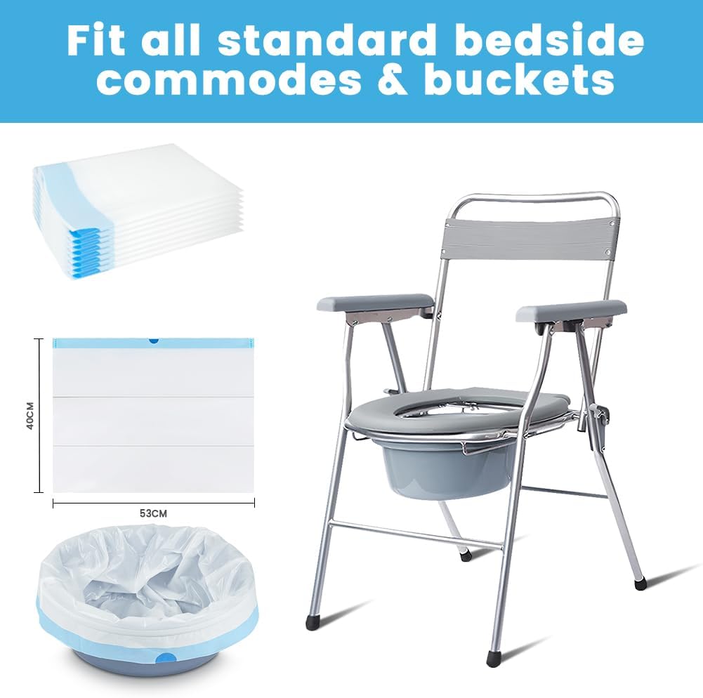 Thumbnail 4 de ACWOO Sacs hygiéniques pour chaise percée 40 pièces (53 x 40 cm) avec cordon de serrage