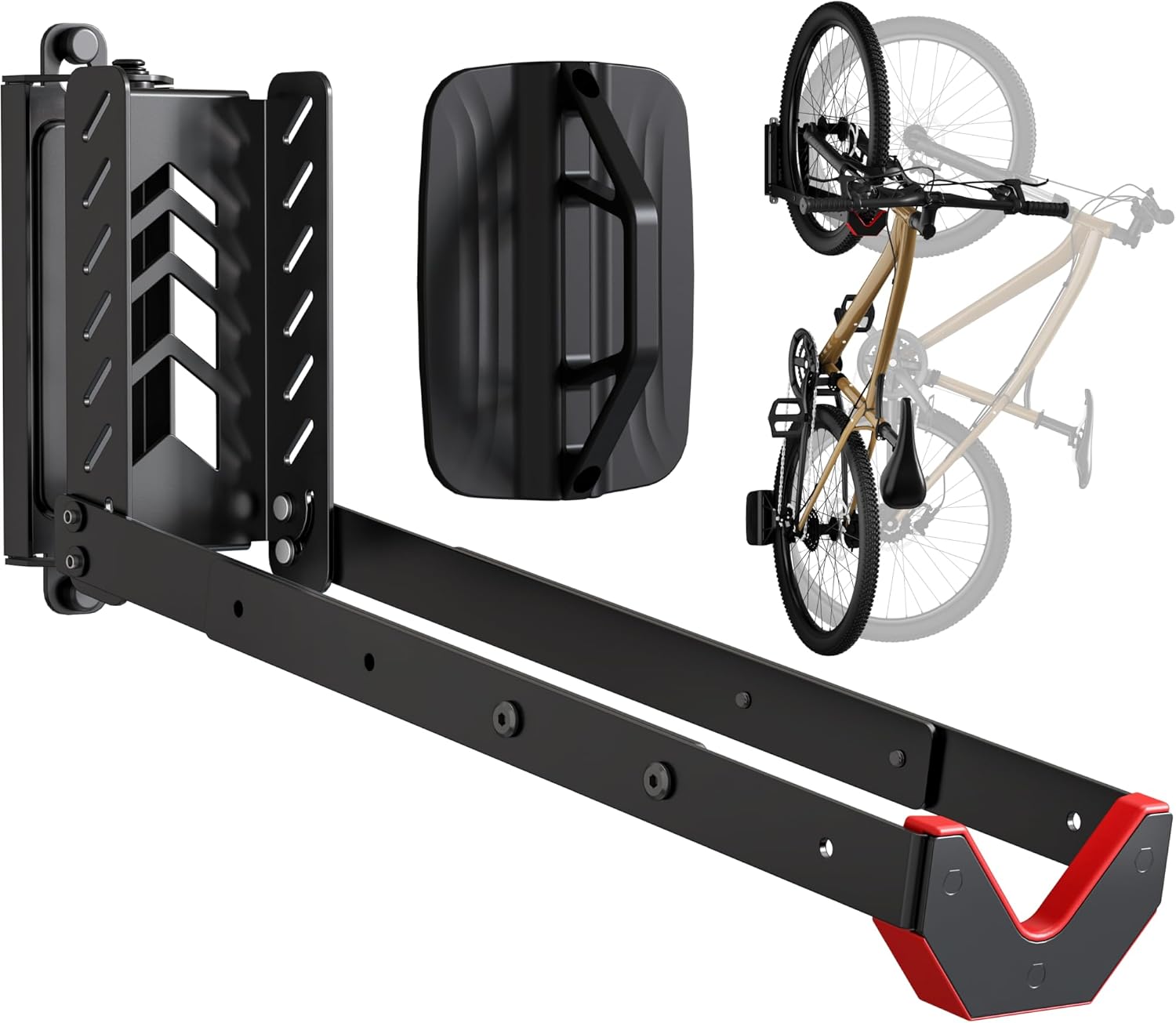 monTEK Bike Wall Mount & Swivel Wall Rack – Adjustable vertical bike storage (up to 35kg)
