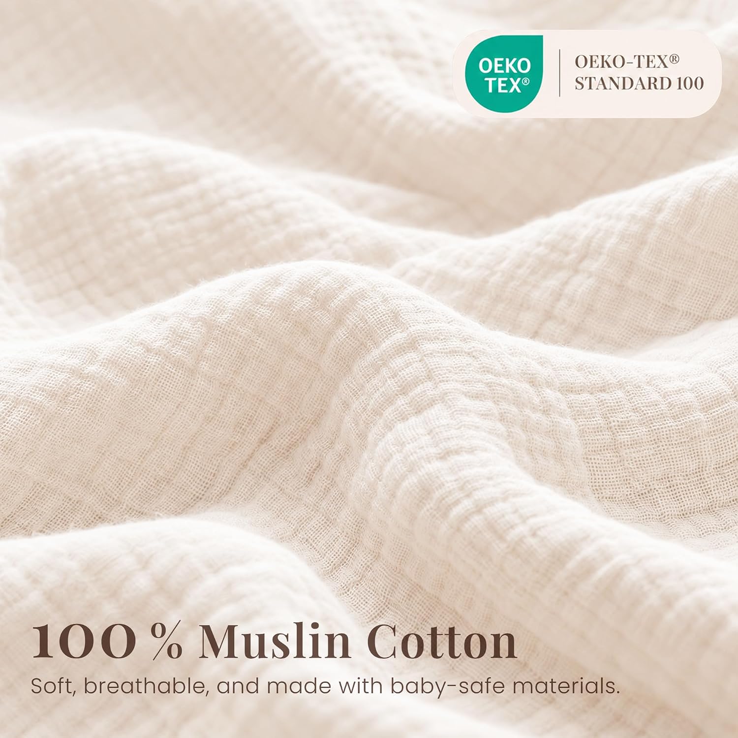 Detalle de Konssy Muslin Changing Pad Covers, 2-Pack, 100% Cotton, 32" x 16