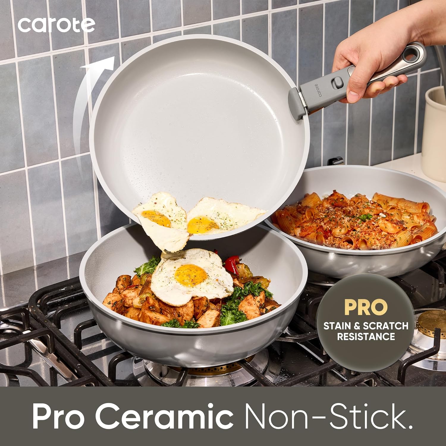 Detalle de CAROTE 27pcs Ceramic Cookware Set