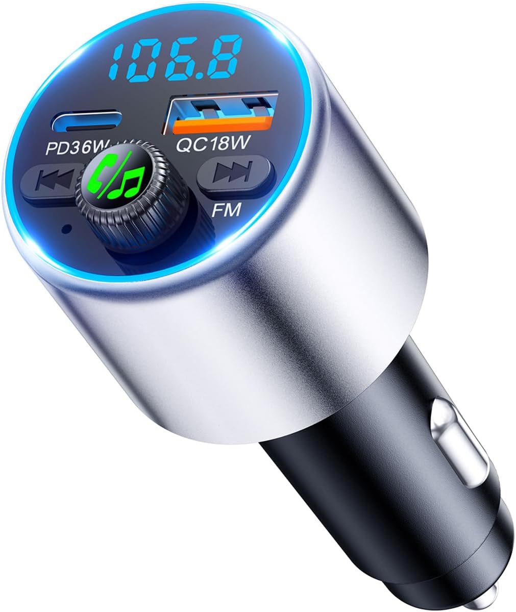 EOIWUY Upgraded Bluetooth Car Adapter 5.3 with PD36W