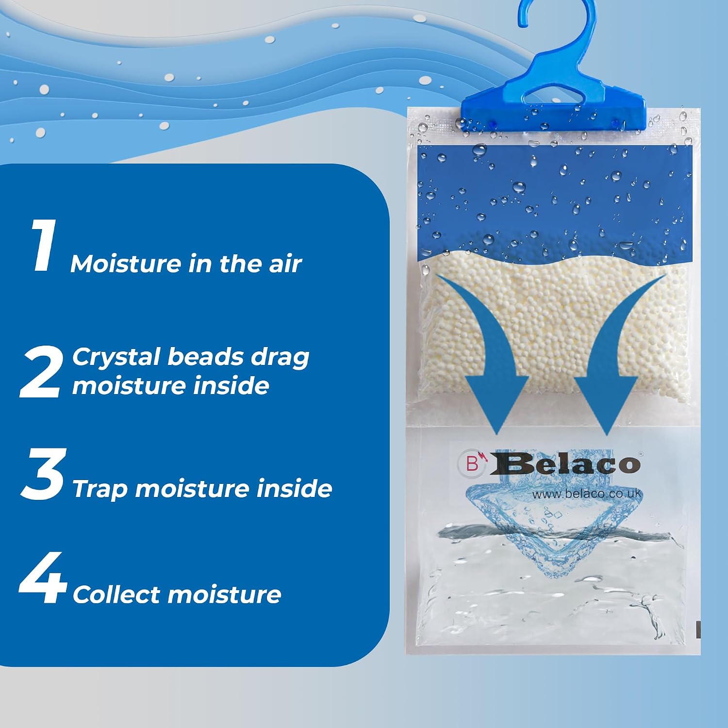 Thumbnail 3 de Belaco Hanging Dehumidifier 230g Pack