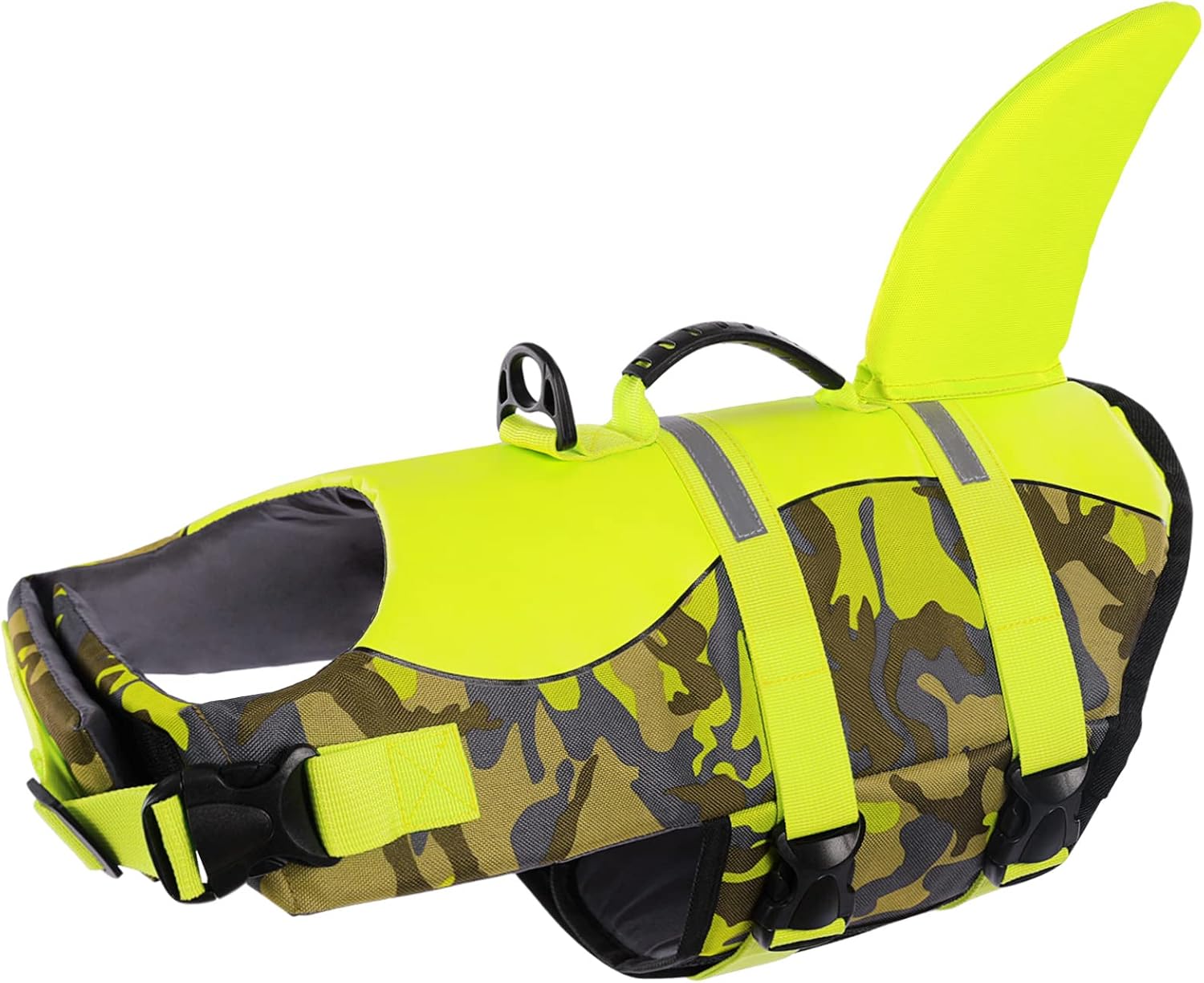 Detalle de Queenmore Dog Swimming Vest (Large) – Adjustable Pet Life Jacket with Rescue Handle