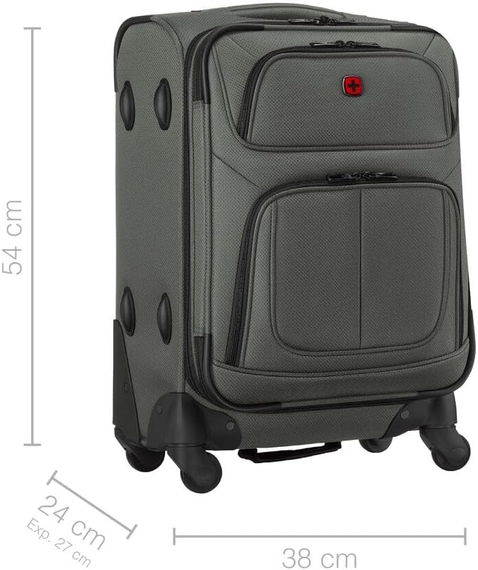 Detalle 2 de WENGER Sion Trolley in Tessuto Espandibile: versatilità svizzera per viaggi ortevoli