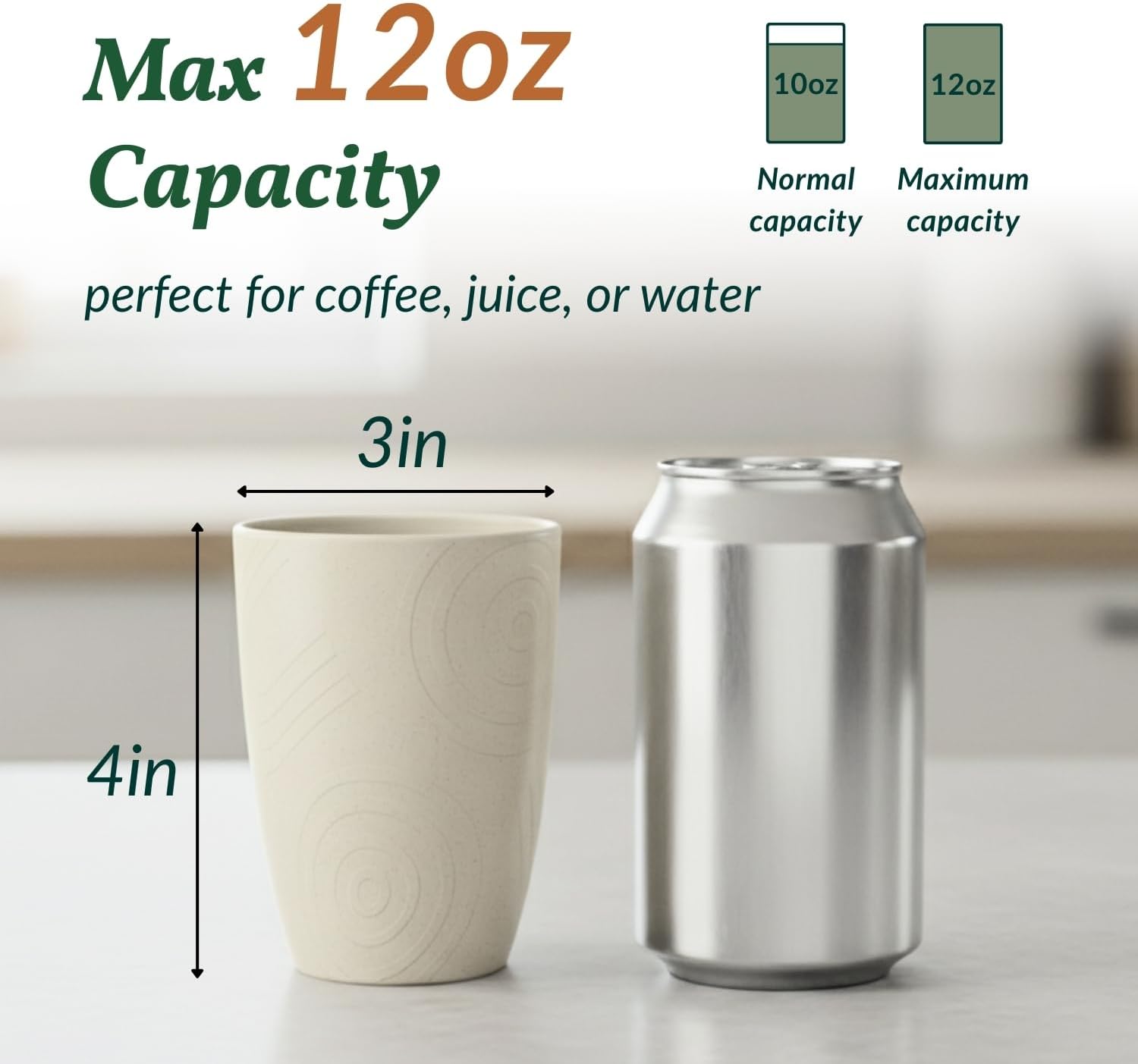 Thumbnail 1 de Homienly Unbreakable Wheat Straw Cups 6-Piece Set