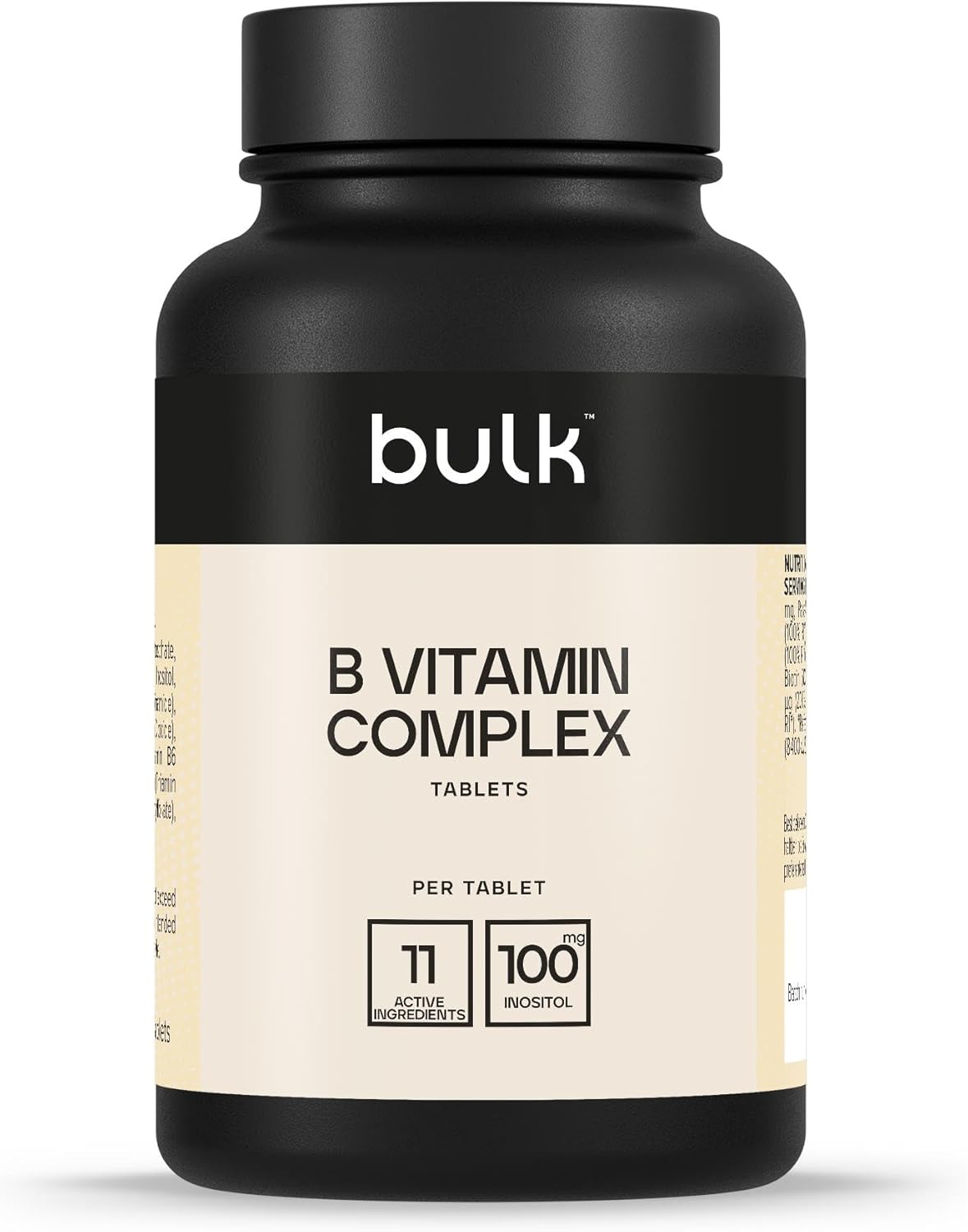 Detalle de Bulk Comprimés de complexe de vitamines B – 180 comprimés, énergie et vitalité au quotidien