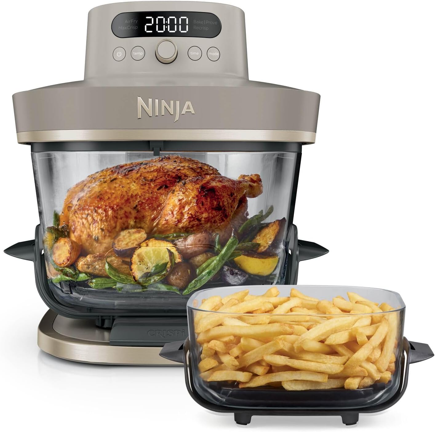 Detalle 2 de Ninja CRISPi: Friggitrice ad Aria Portatile, Compatta, Grigio FN101EUGY