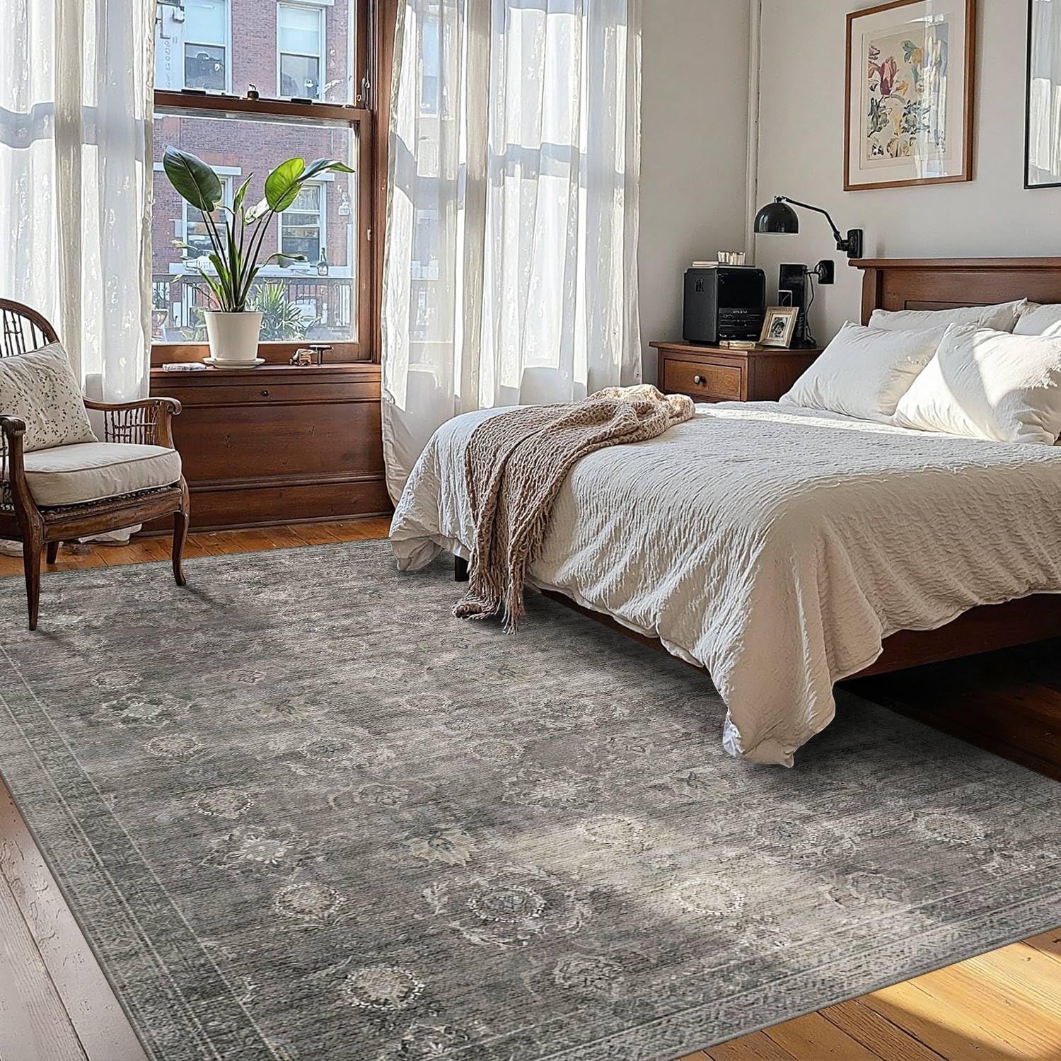 Detalle de Rugxara 5x7 Taupe Grey Area Rug ⚙