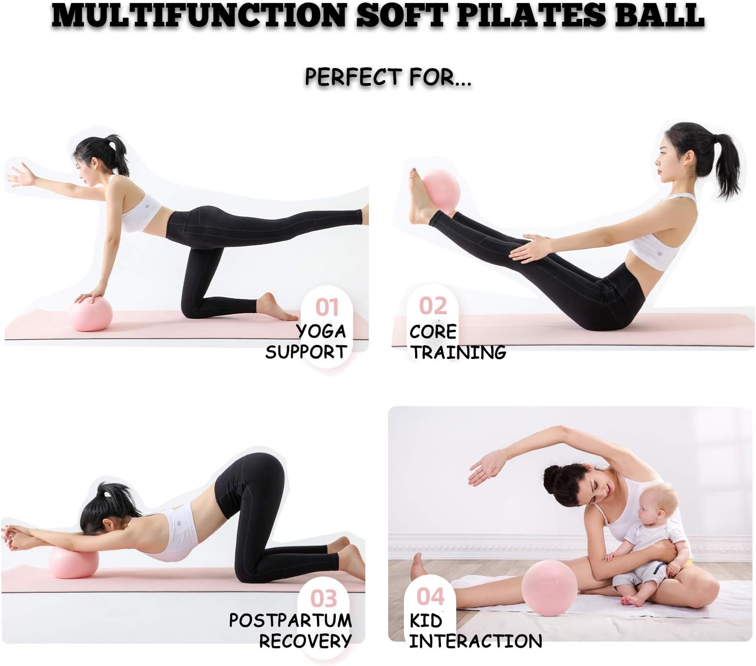 Thumbnail 4 de Yontree 2 Pack Soft Pilates Ball 22-25cm