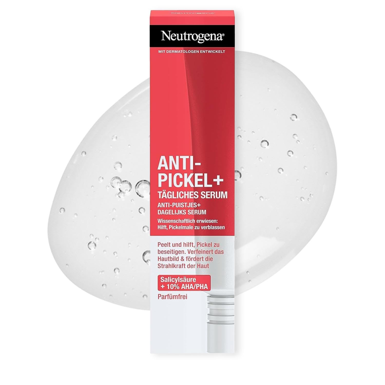 Thumbnail 6 de Neutrogena Anti-Pickel+ Anti-Pickel Set: Tägliches Waschgel (200 ml) & Tägliches Serum (30 ml) mit Salicylsäure + AHA/PHA