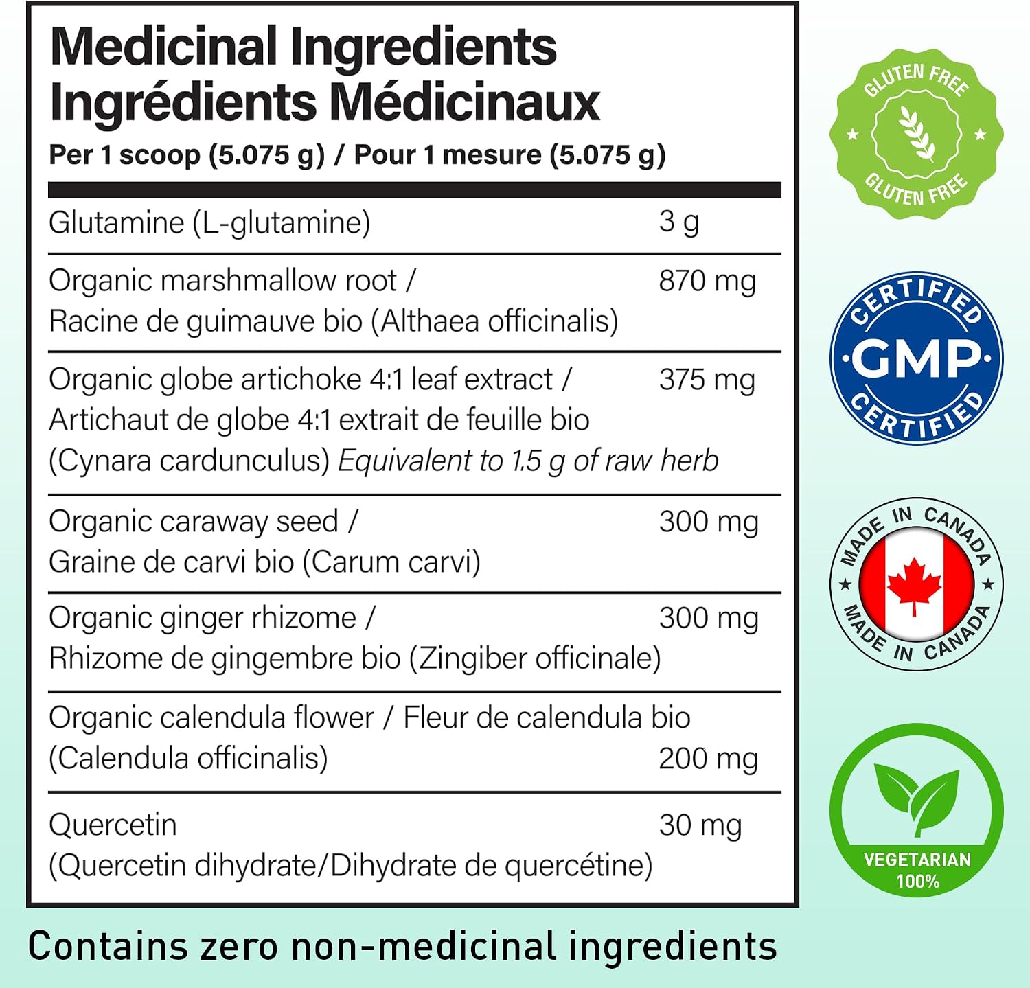 Detalle 1 de Health IS Wealth GutMEND Gut Health Powder, 150 g with L-Glutamine