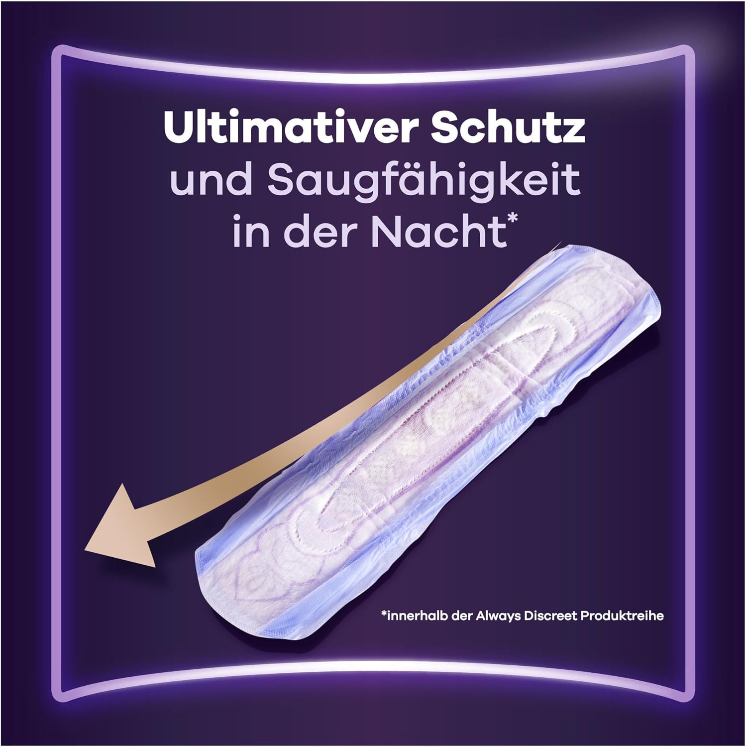 Detalle de Always Discreet Inkontinenzeinlagen Ultimate Nacht für Frauen – 48 Stück, Extra Sicher & Diskret