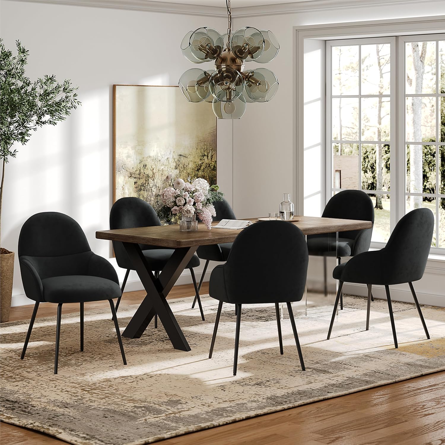 Detalle de Goeurvant set 6 sedie ergonomiche 55×60×87