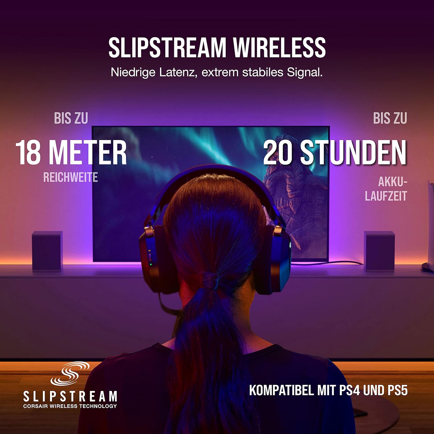 Thumbnail 5 de Corsair HS80 RGB Wireless Gaming-Headset (Dolby Atmos, iCUE, kabellos) – Carbon