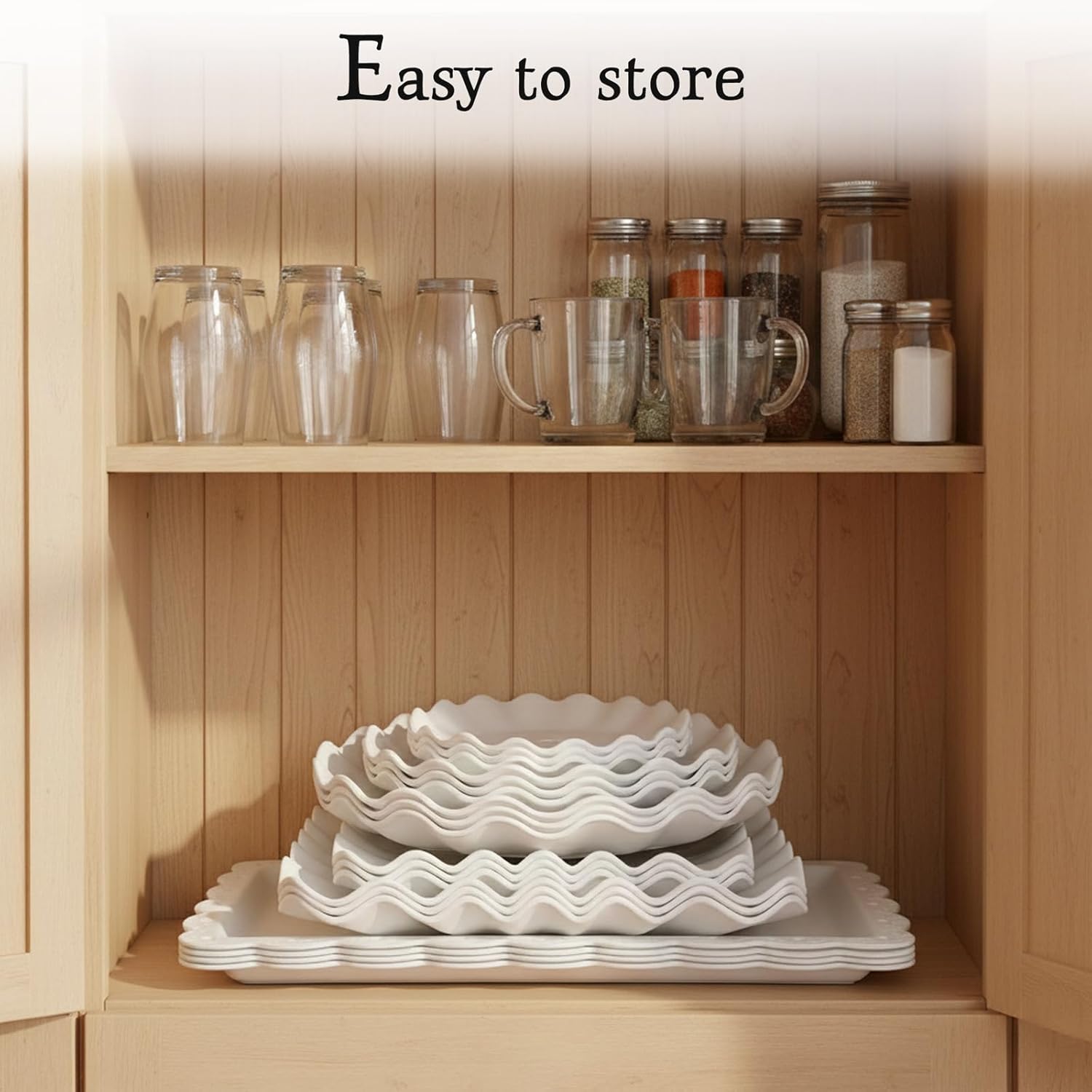 Thumbnail 6 de NWK Pack of 10 Cake Stand Set (Two-Tier & Three-Tier Cupcake Stands + Appetizer Trays) in White