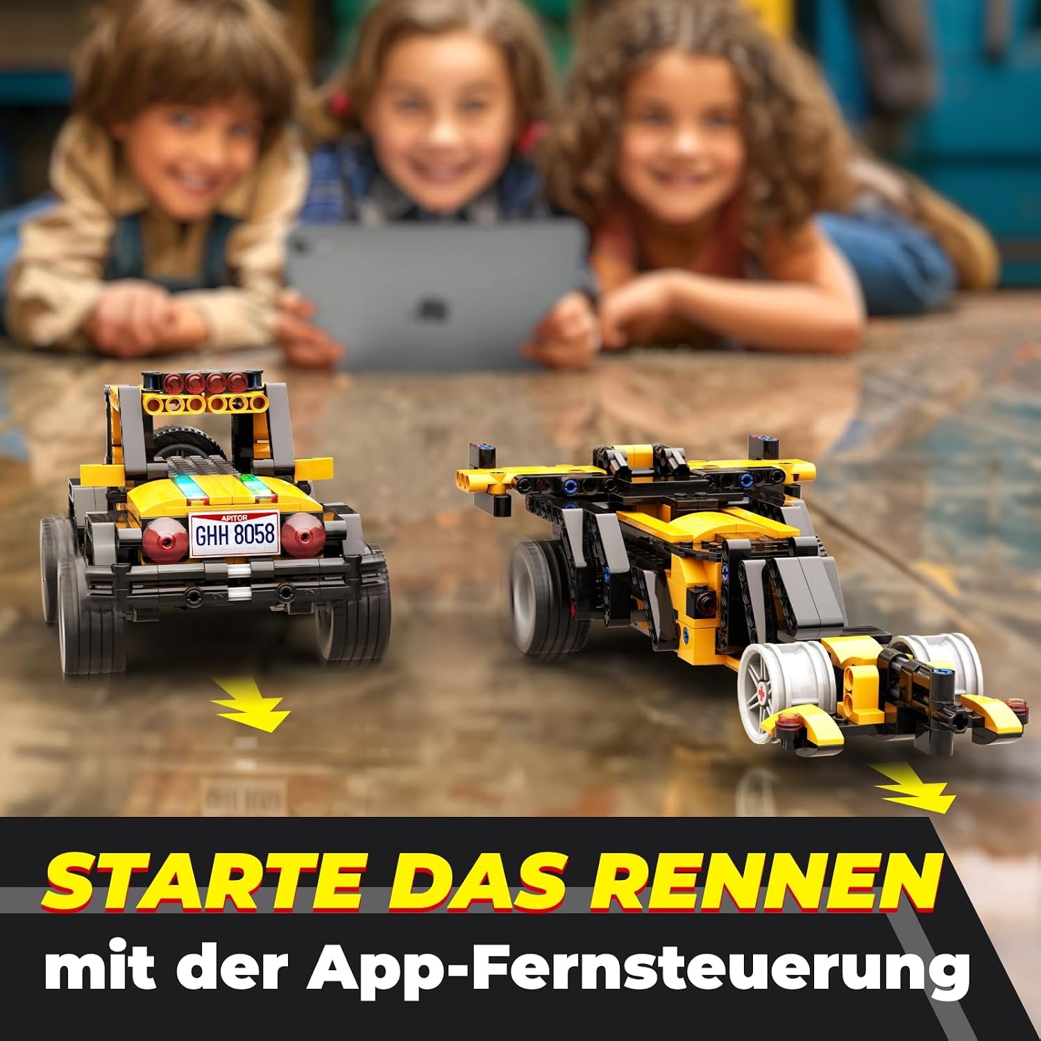 Thumbnail 6 de Apitor Robot R – 4-in-1 Bau- und Programmierroboter für Kinder (6–12), App-gesteuerter Off-Roader mit 300 Bausteinen