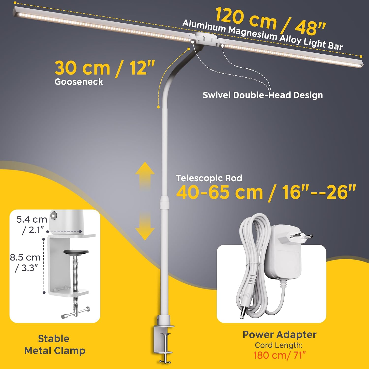 Thumbnail 4 de EYOCEAN Schreibtischlampe 120cm Tageslichtlampe