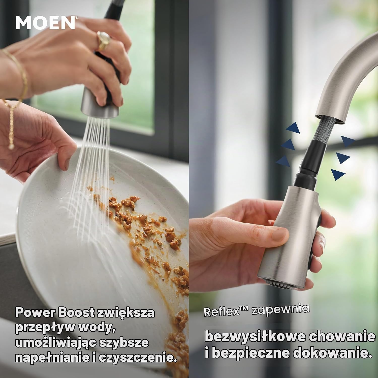 Thumbnail 4 de Moen 87627SRS Haelyn – bateria kuchenna z wyciąganą głowicą i Power Clean