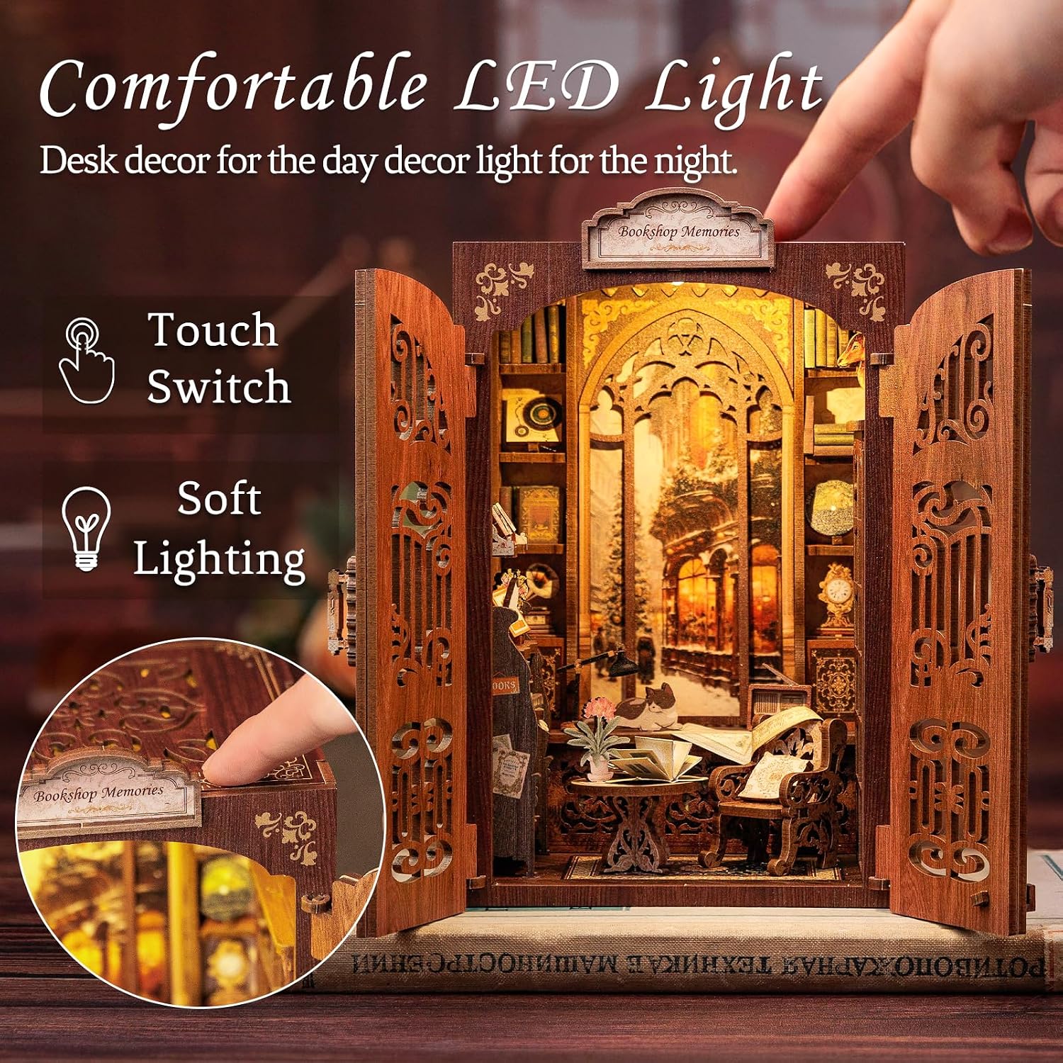 Detalle de CUTEBEE Miniature Alley Dollhouse Kit with LED