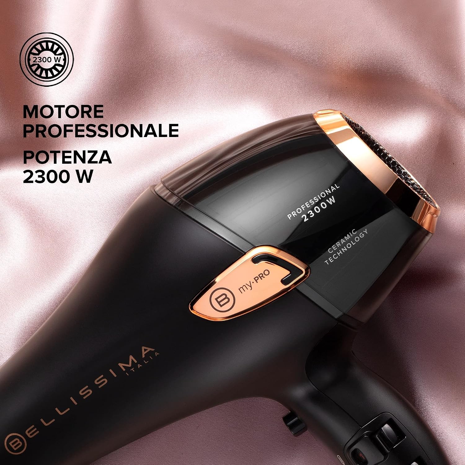 Detalle de Bellissima Imetec P5 3800 – Phon professionale ionico 2300W: potenza e stile per capelli protetti