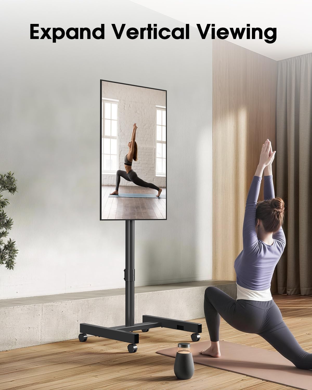Thumbnail 6 de Xyndyx XYMTS02-WT-B Rolling TV Stand for 13–50-Inch TVs, 88-lb Capacity