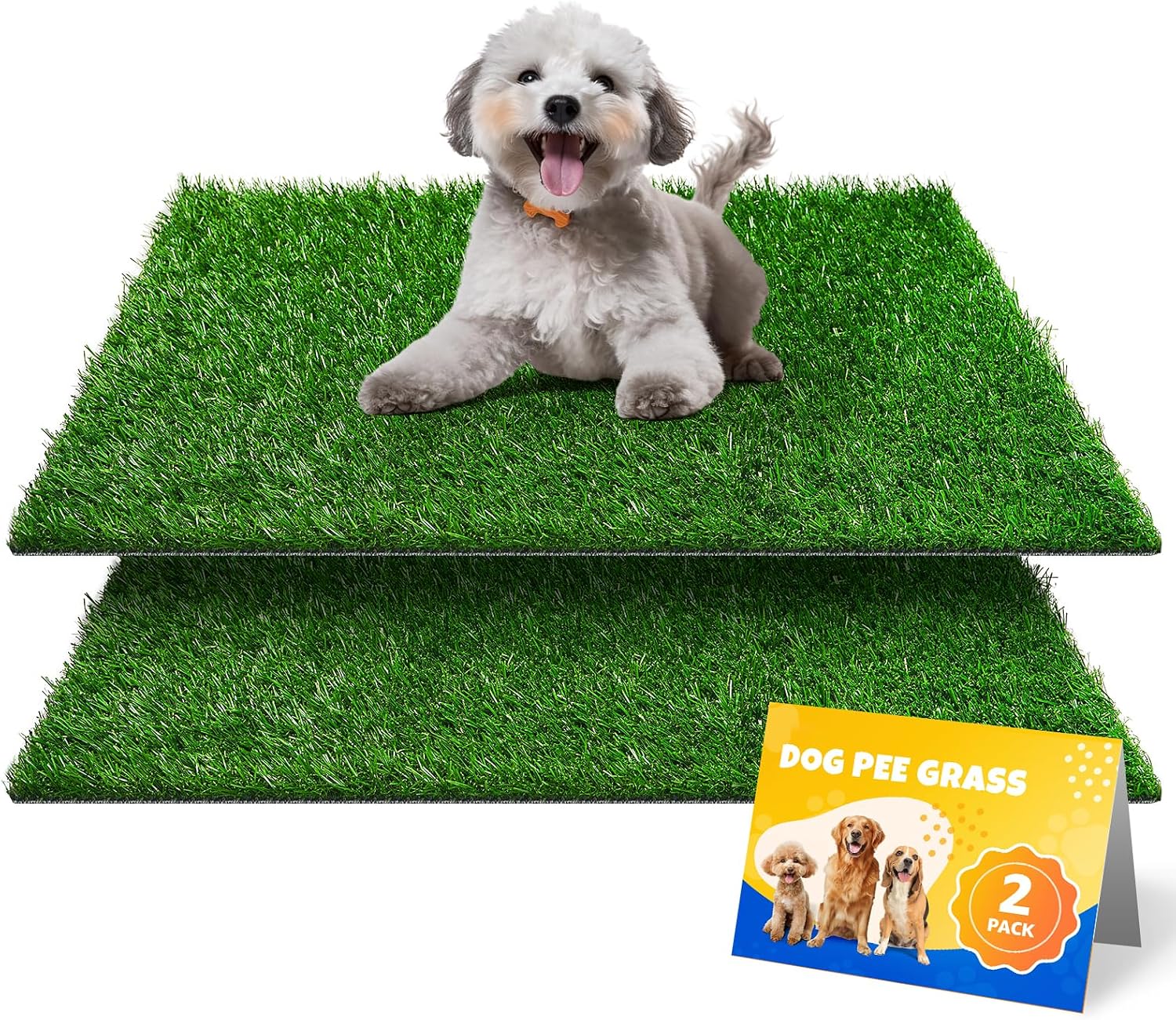 Thumbnail 6 de Dog Grass Mat 80 x 100cm: Strong Absorbency, Soft Artificial Puppy Grass for Potty Training