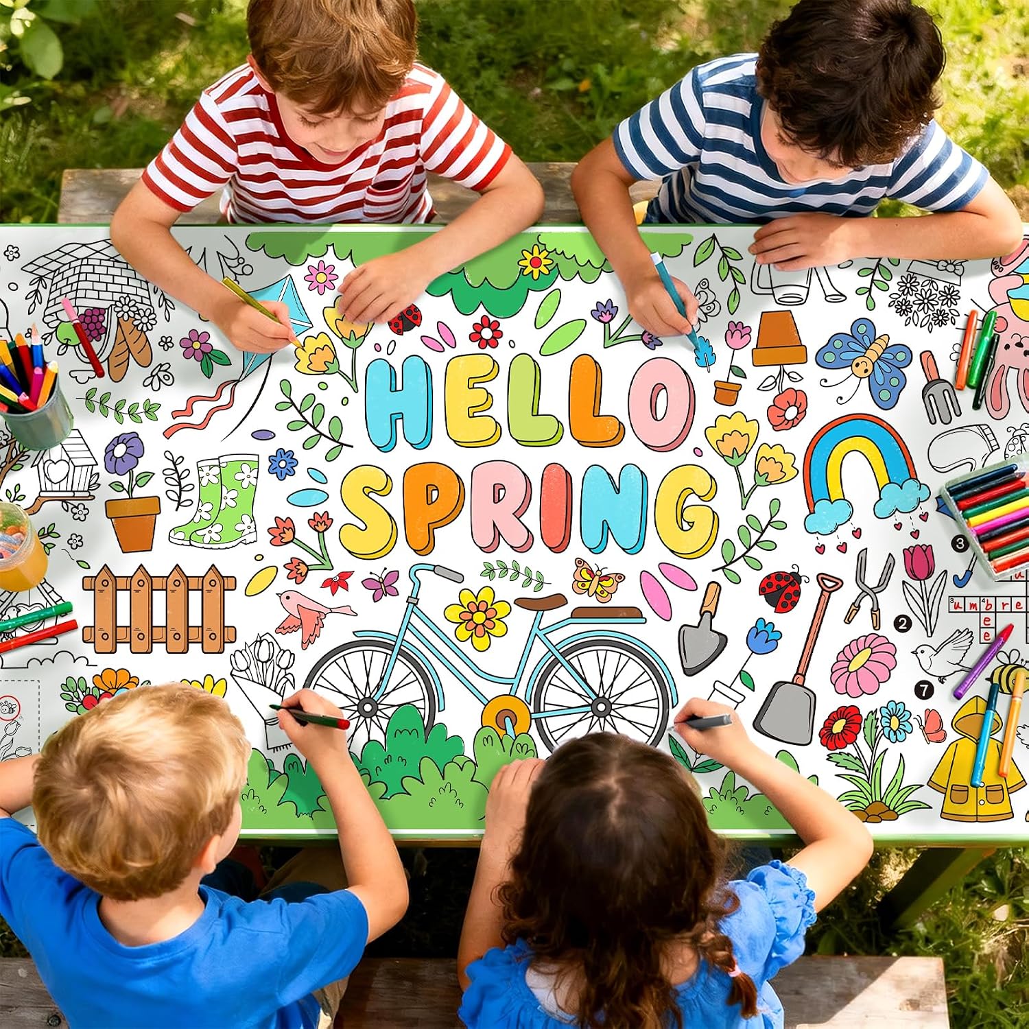 Thumbnail 4 de Gatherfun Hello Spring Giant Coloring Poster