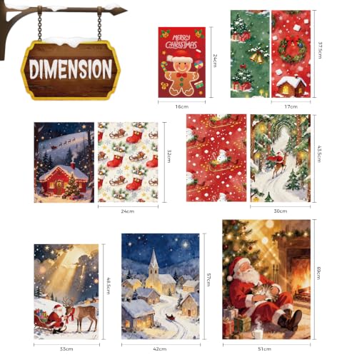 Thumbnail 1 de CNMTCCO Christmas Gift Bags – Large 16-Piece Set with 30 Tags (3D Drawstring)