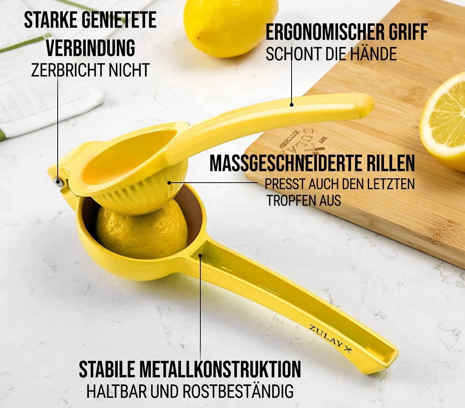 Detalle 2 de Zulay Kitchen 7 cm Zitronenpresse Edelstahl