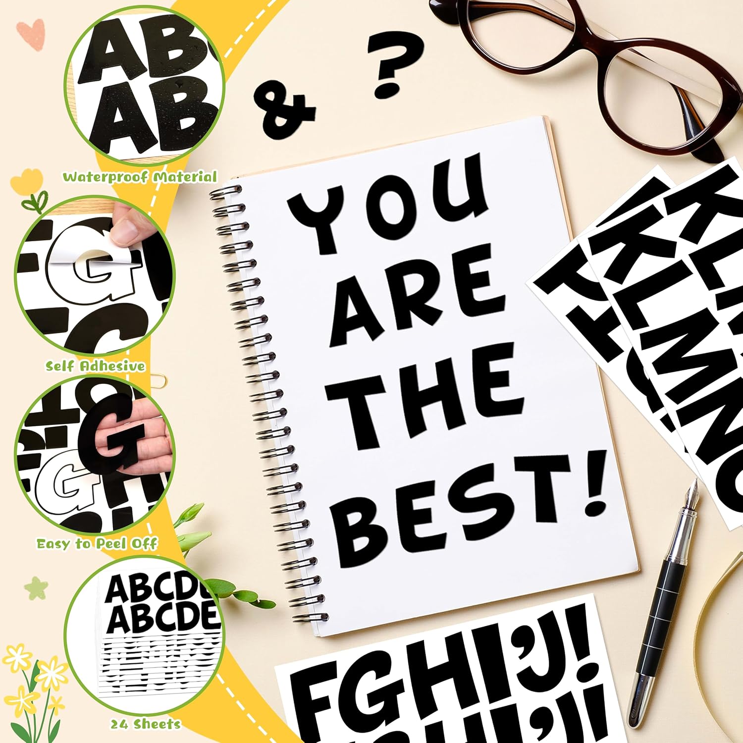 Thumbnail 2 de Bulletin Board Letter Stickers 2.5-Inch