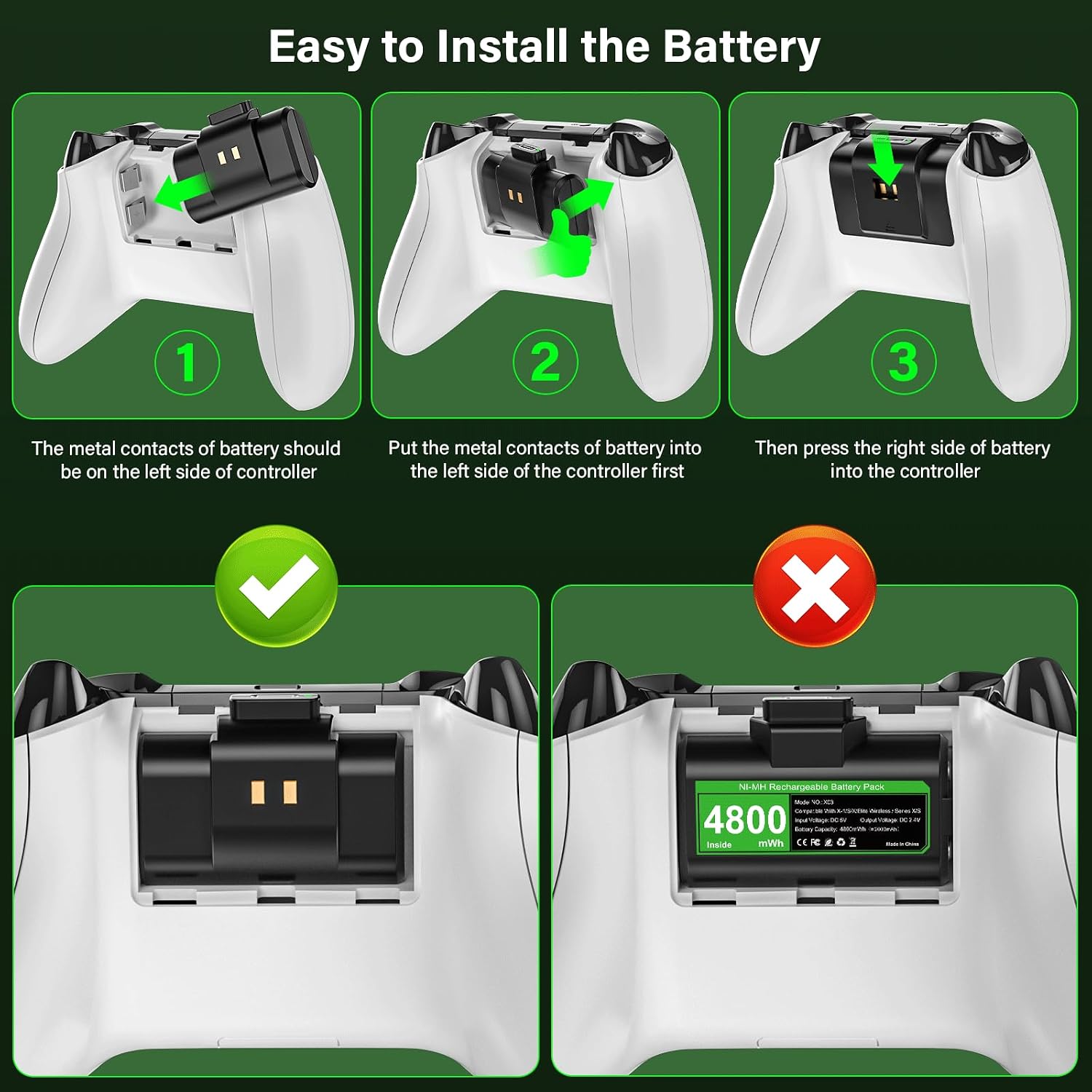 Thumbnail 6 de ZRZLMVP Xbox Controller Battery Pack
