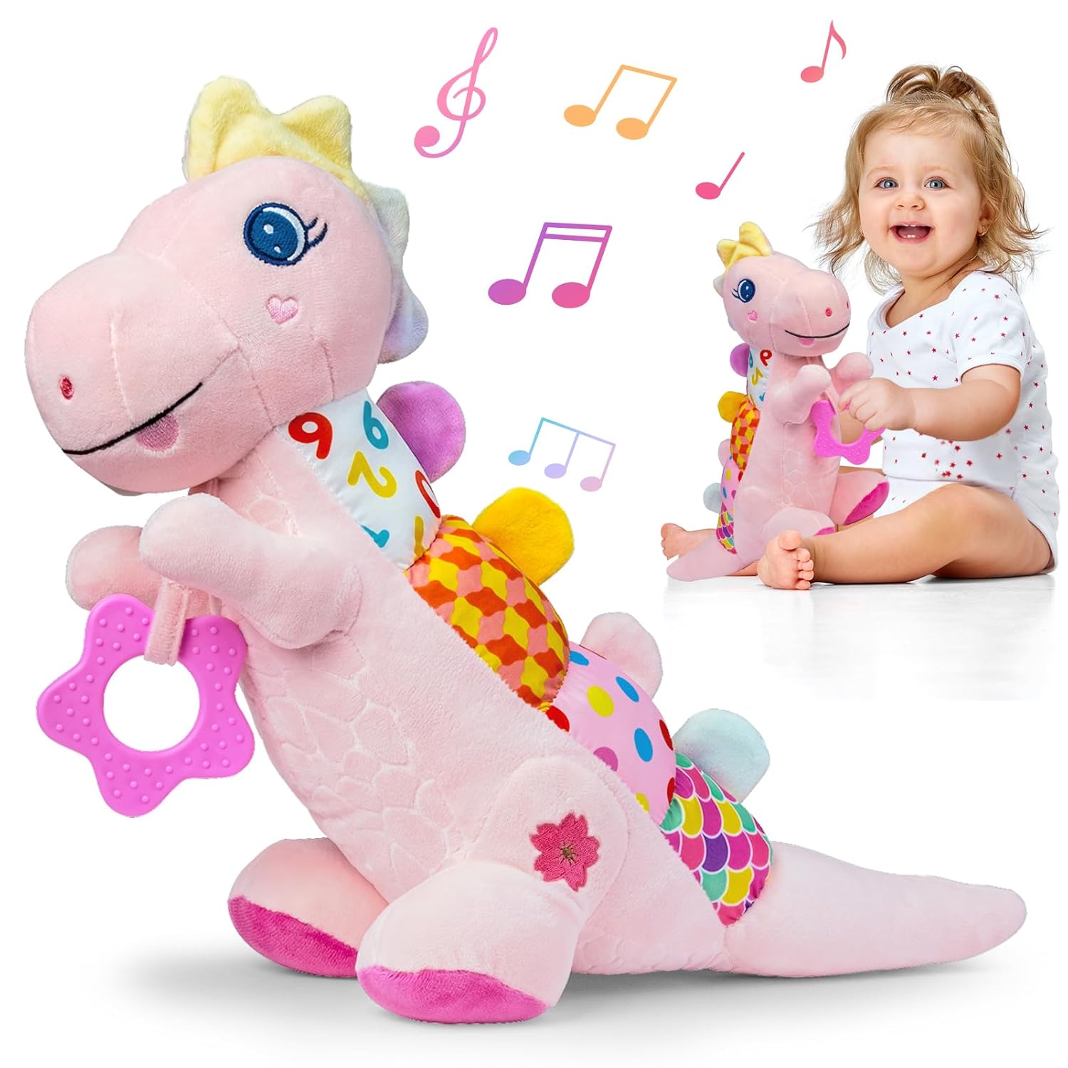 Thumbnail 6 de Baby Dino Plush 5-in-1 Musical Dinosaur Toy for 0-12 Months