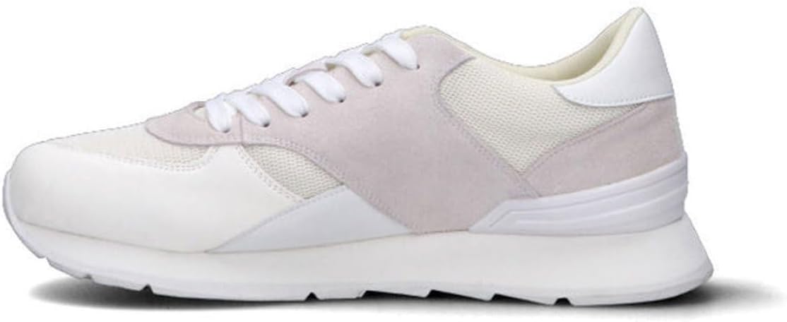 Detalle de Guess Homme Fano Sneaker : sneaker en cuir blanc avec détails beige