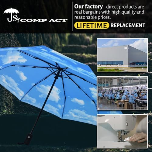 Thumbnail 6 de SY COMPACT Travel Umbrella Windproof Automatic Unbreakable UV Protection
